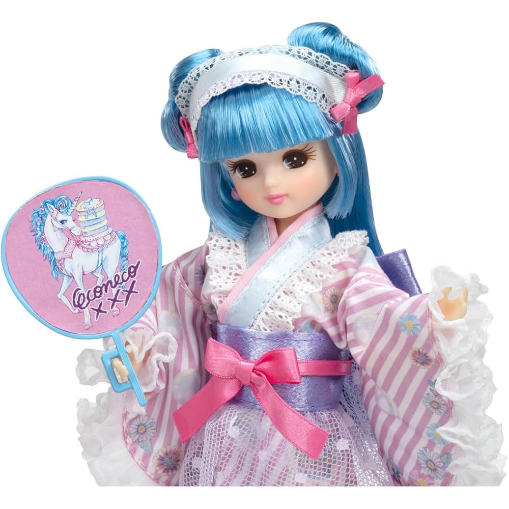 Takara Tomy Licca-chan Doll LD-14 Eco Cat Yukata Outfit Toy for Dress-Up Play Ages 3 and Up