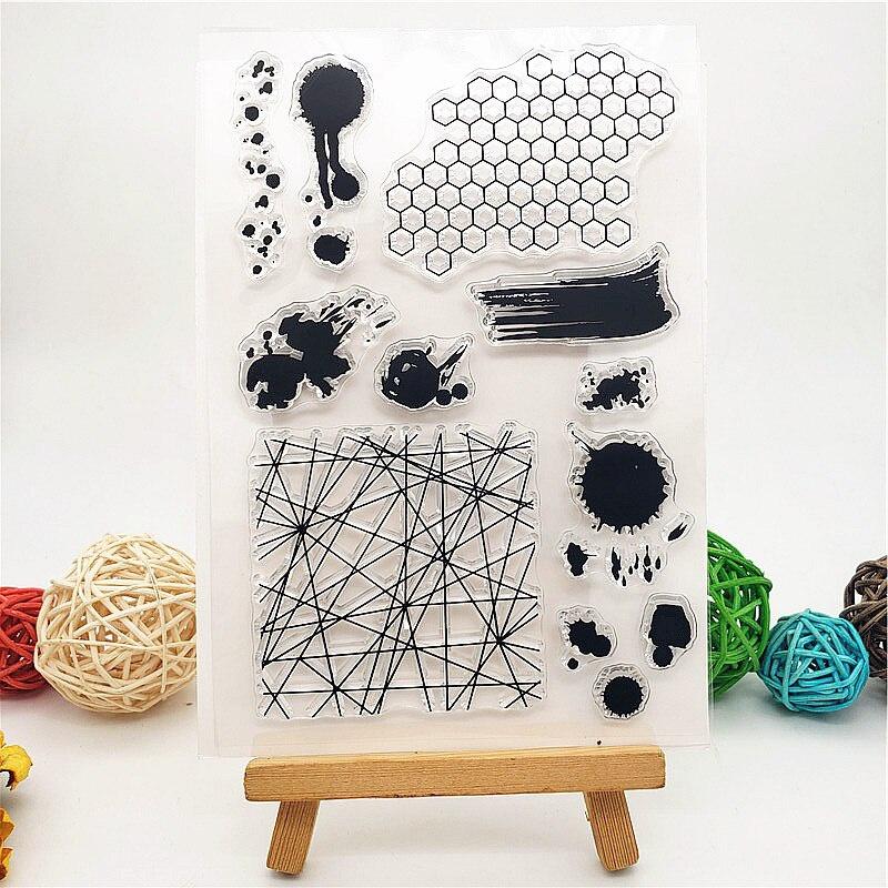 Oil Paint Clear Stamps Transparent Seal 11x16cm Silicone Seal TPR Roller Stamps DIY Scrapbooking Cards