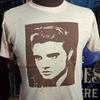 Vintage 80s Young Elvis Presley Rockabilly Rock Concert Tour Single Stitch Soft Thin 50/50 Music Fan Band T Shirt 40 M