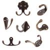 Vintage Cloth Coat Bag Hat Hanging Hooks Bronze Wall Hooks Clothes Hook for Key Towel Bags Hat