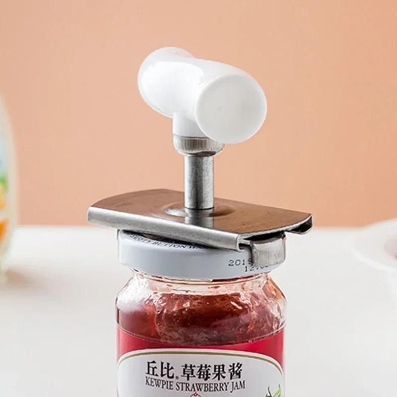 Can Opener Tools Cap Lid Easy Gadget Manual Can Jar Opener Adjustable Stainless Steel Lids Off Bottle Twist 1-3.7 Inches Kitchen