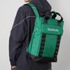 New Reebok Fabric Backpack Sports Bag Medium Size Unisex Black/Green RB240051M
