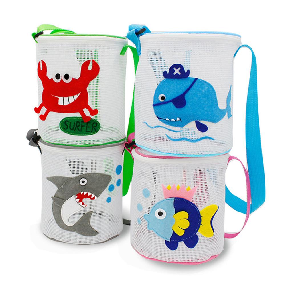 Bolsa de malla portátil para guardar juguetes de playa, ropa y