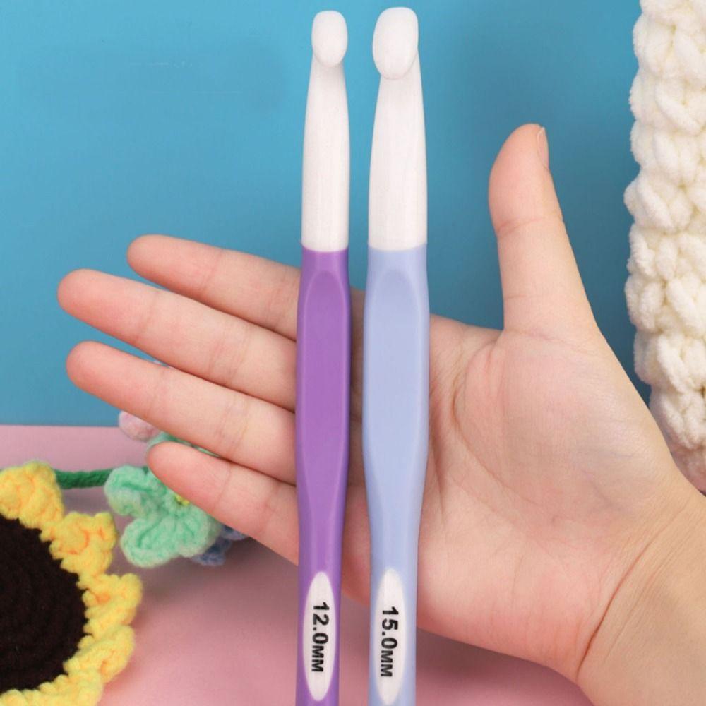 ABS Knitting Needle Soft Handle Crochet Hook Handmade   Household