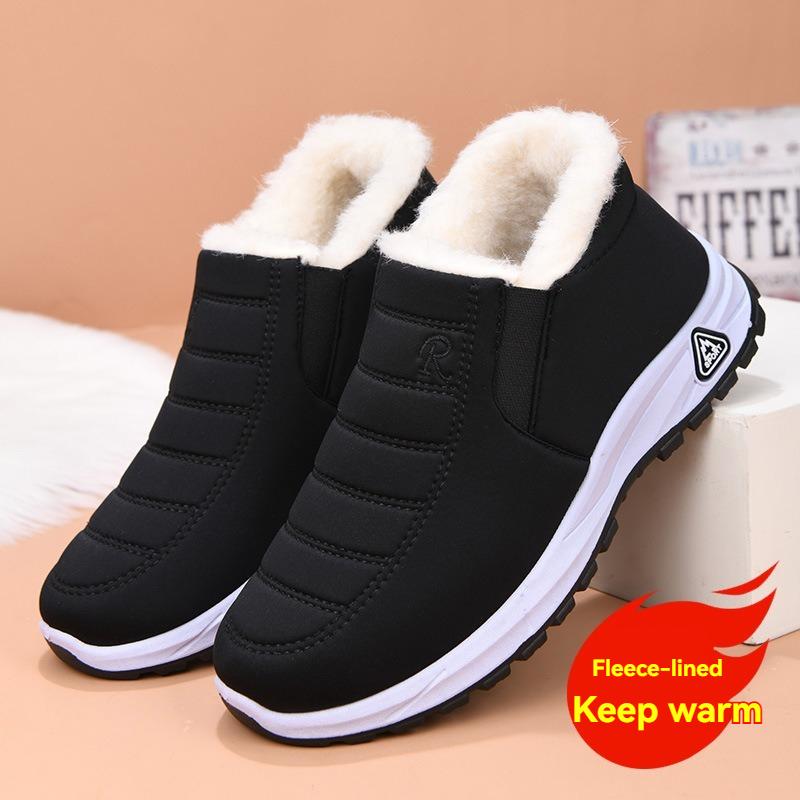 New Thick Cashmere Cotton Shoes Winter Men's and Women's Warm Snow Boots Casual Comfort Boots for Middle aged and Elderly