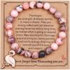 COLORFUL BLING Healing Crystal Beaded Stretch Bracelet Never Forget How Flamazing You Are Flamingo Bracelet Gifts Natural Stone Inspirational