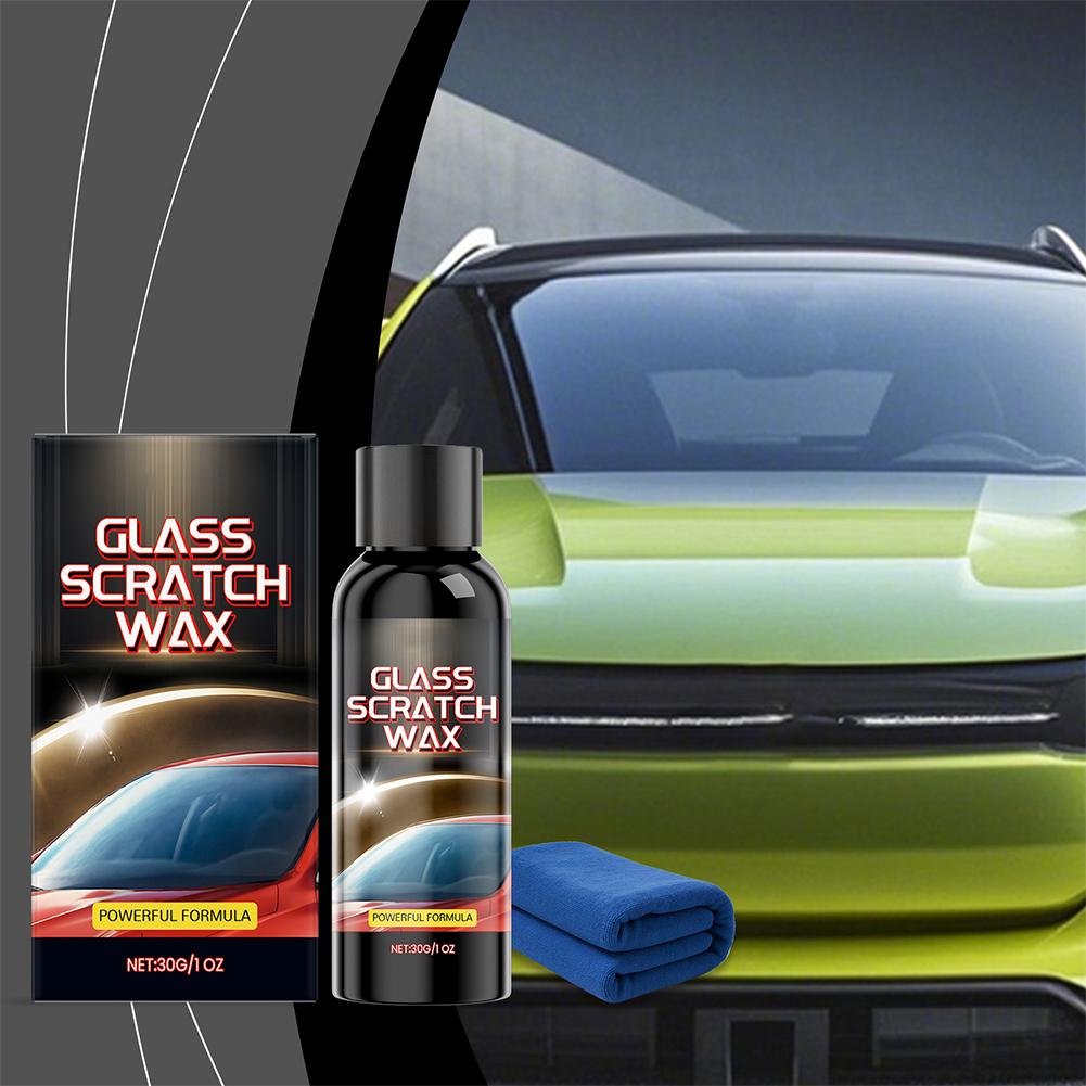 NEW Glass Scratch Repair Paste Kit Car Window & Bathroom Window Scratch Glass Glass Shower Repair, With Polishing, Sponge L0K7
