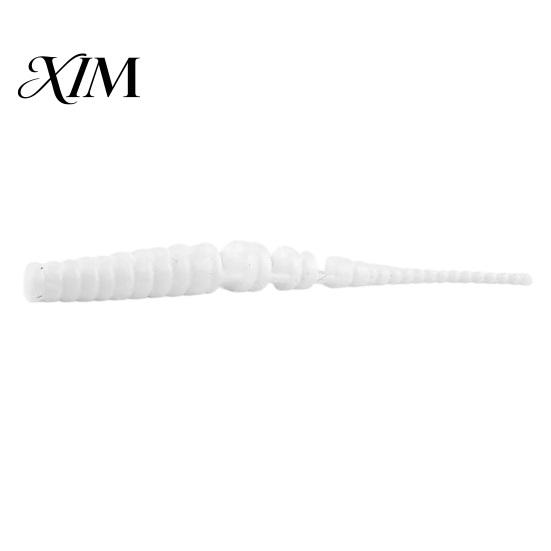 Bass Fishing Lures 50Pcs Bionic Worm Soft Bait, 40MM/0.37g 50MM/0.45g Artificial Lure with Needle Lightweight Baits Tail, Swim for Freshwater