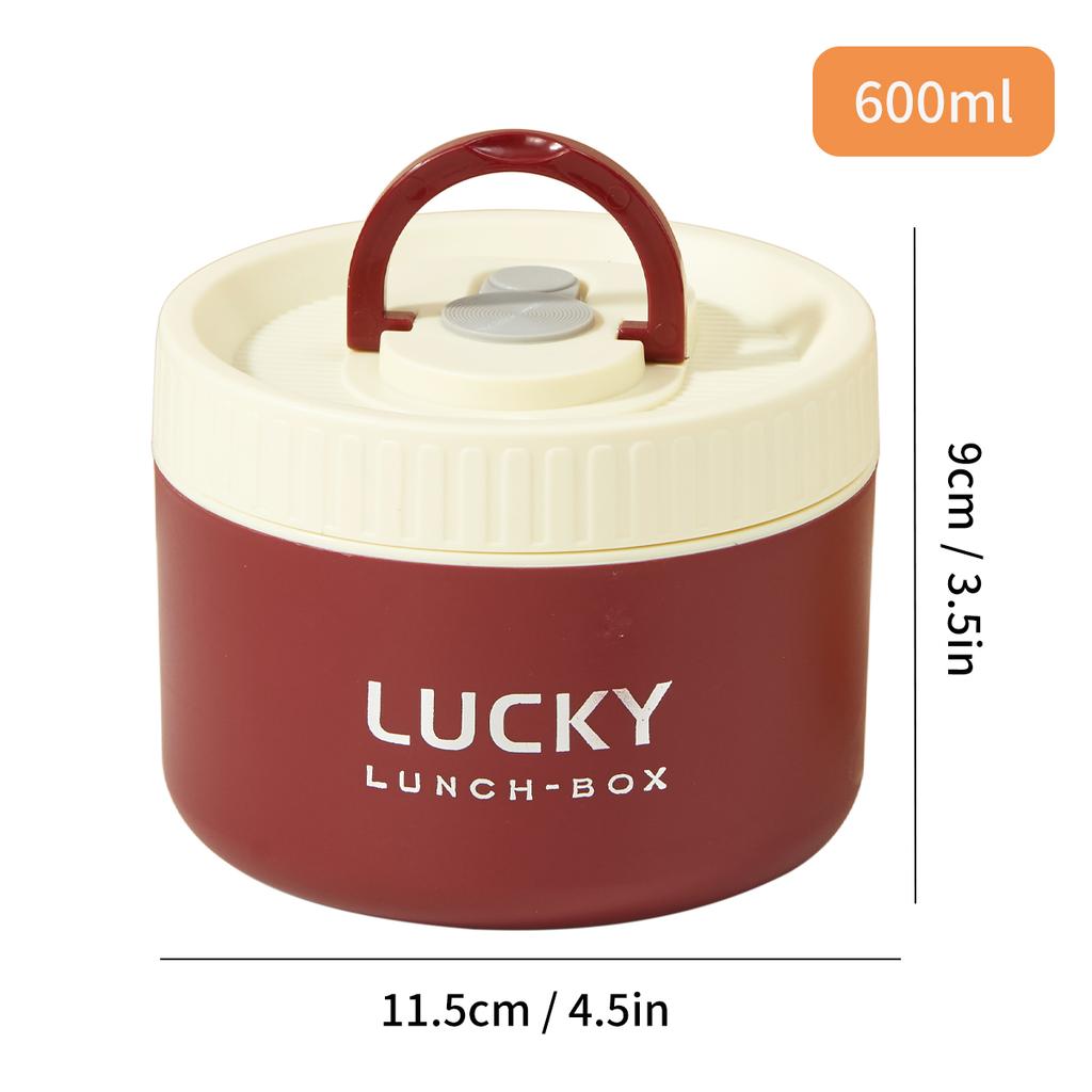 WORTHBUY Cute 304 Stainless Steel Thermal Bento Box With Handle Leak Proof Lunch Box Microwave Food Container For Students Adult