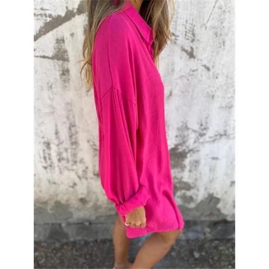 Women's shorts suit casual solid color cotton linen long sleeve wrinkle shirt and shorts two-piece set