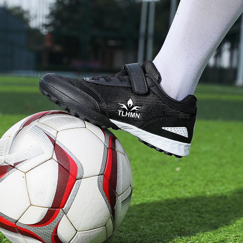 Zapatos de entrenamiento para niños y adolescentes, zapatillas de fútbol con clavos cortos, antideslizantes, resistentes al desgaste, absorbentes de golpes, de gran tamaño