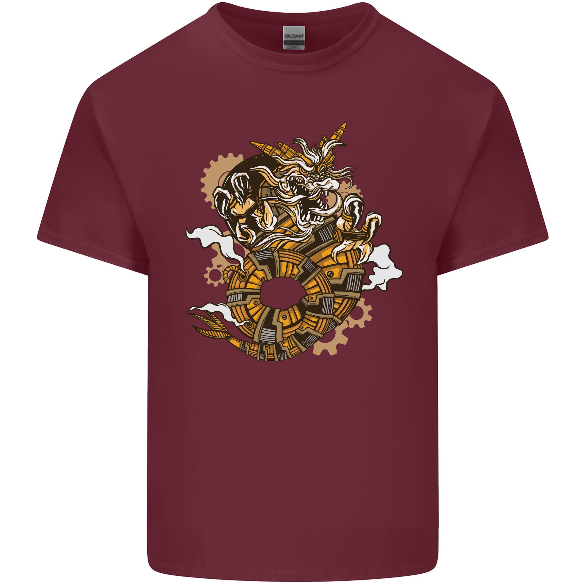 Steampunk Dragon Unisexs Light Cotton TShirt S