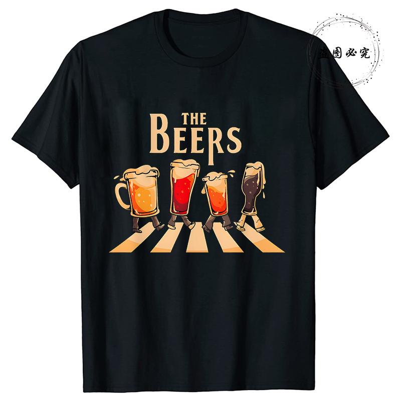 

Мужские футболки Beers Printing Дышащие Брендовые Топы Уличная Мода Футболка Повседневные Летние Футболки Модные Мужские Футболки S
