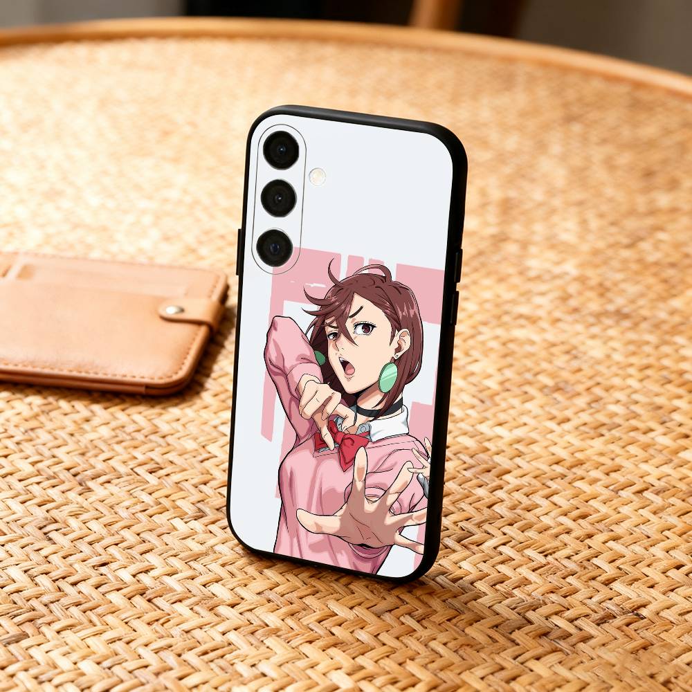 M-Momo Ayase D-Dandadan Phone Case For Samsung A73,A21s,A22,A31,A32,A52,A53,A71,A80,Soft Black Shell