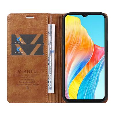 YIKATU YK-006 For Oppo A38 4G/A18 4G Case Leather Phone Cover with Card Slots Wallet