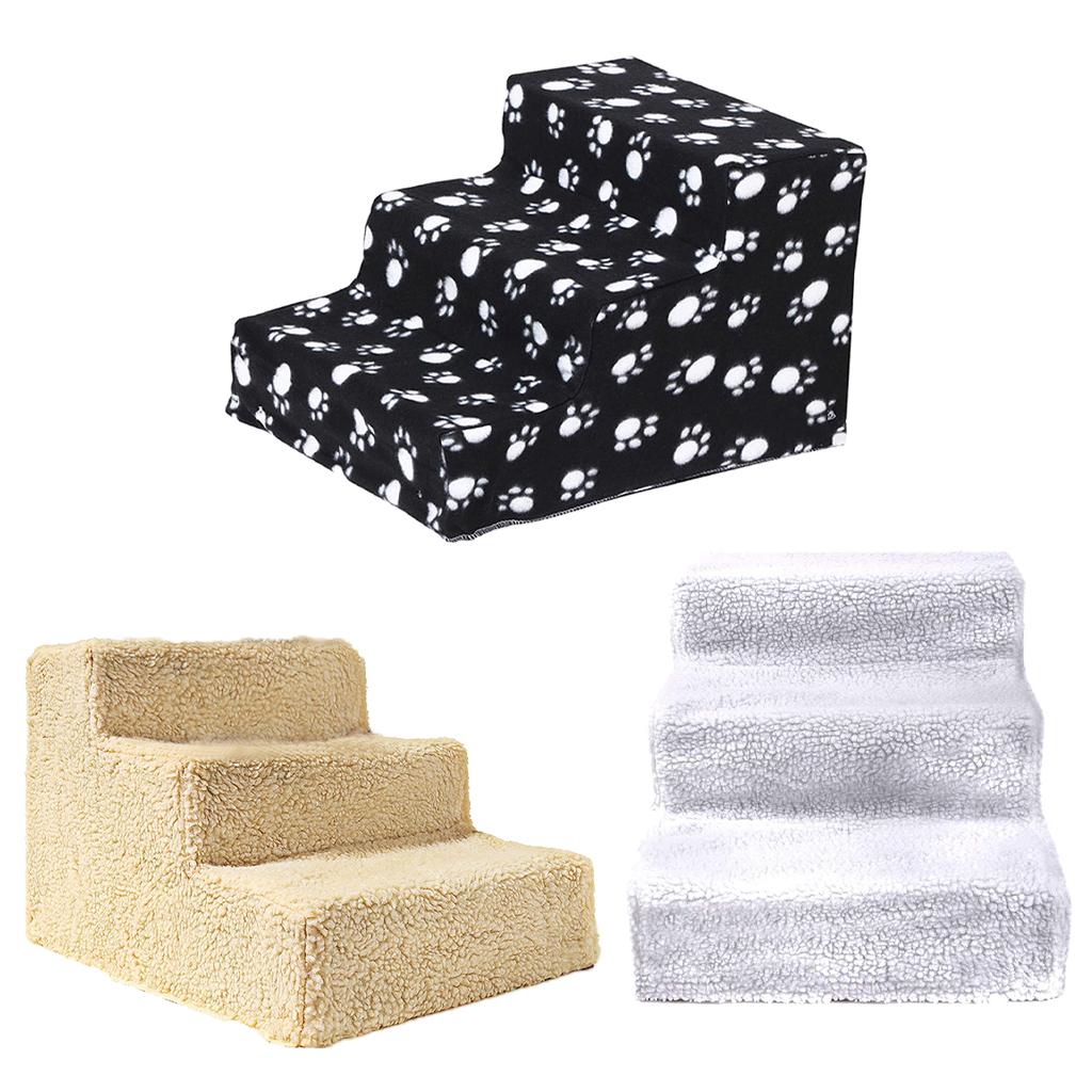 Lightweight Pet Stairs Animals Pet Bed Cat Dog Ramp Ladder 3 Steps Pet Dog Cat Supplies Washable Non Slip