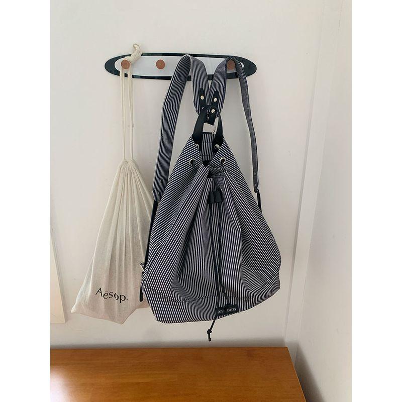 

Студенческий Повседневный Женский Южная Корея Полосатый Универсальный Рюкзак Сумки Striped backpack