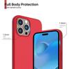 Coque de protection - Silicone TPU - pour iPhone 14 Pro - Rouge Mat - Antichoc - Antidérapante