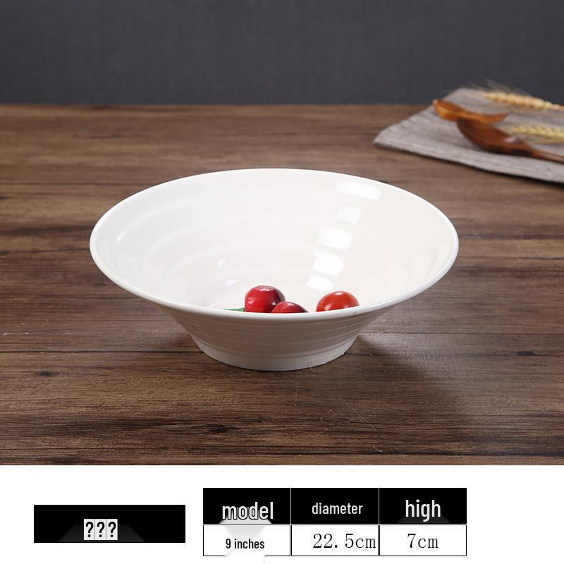 Creative Large Ceramic Soup Bowl - Thickened, Round, Restaurant & Household Tableware