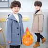 Thick and Fashionable Woolen Overcoat for Boys and A Medium-length Woolen Coat for Children Winter