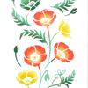 Miyamoto Towel Kenema Hand Love and Poppy Made In 35 X Product Number 50215 Towel, Design, Japan, White, Approx. 90cm,
