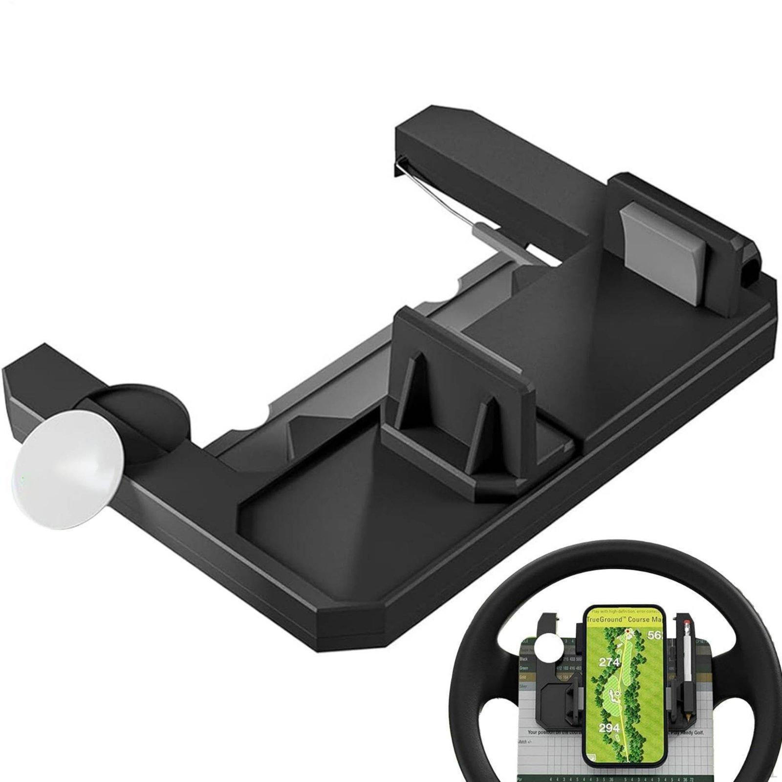 Golf Vehicle Phone Mount Hands Steering Wheel Holder Easy Installation for Golfers