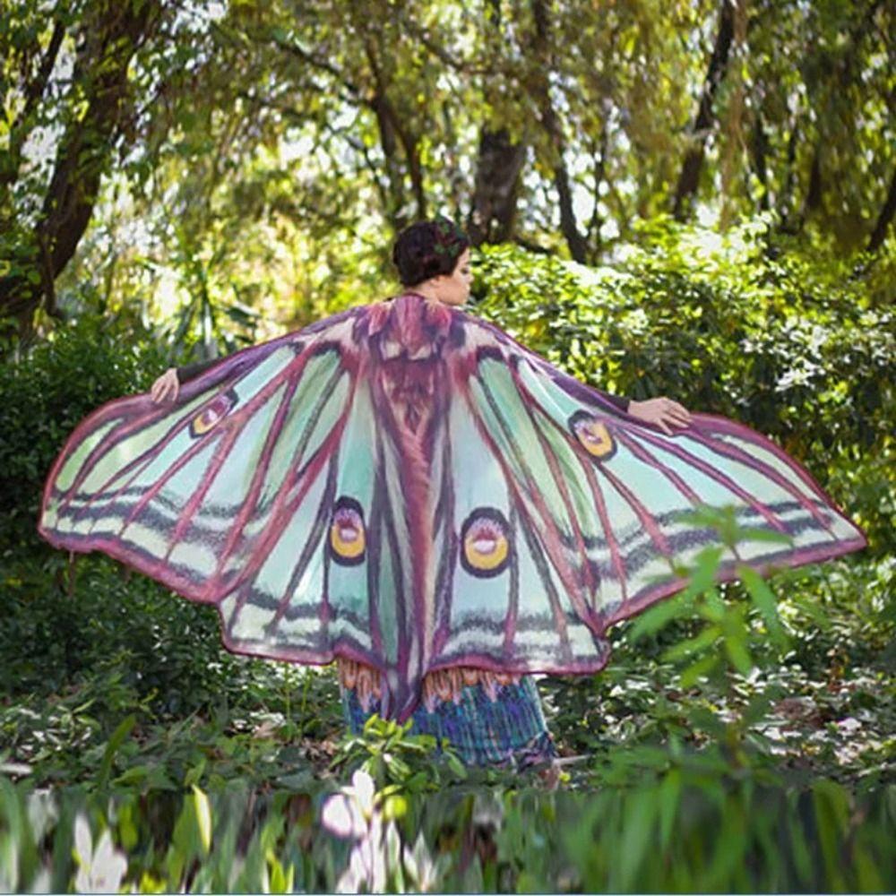 Halloween Butterfly Peacock Shawl Moth Butterfly Cosplay Costumes Beautiful Butterfly Cape  Banquet