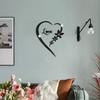 LOVE Heart Mirror Wall Stickers Self Adhesive DIY Acrylic Mirror Stickers for TV Background Bedroom Wall Art Home Decoration