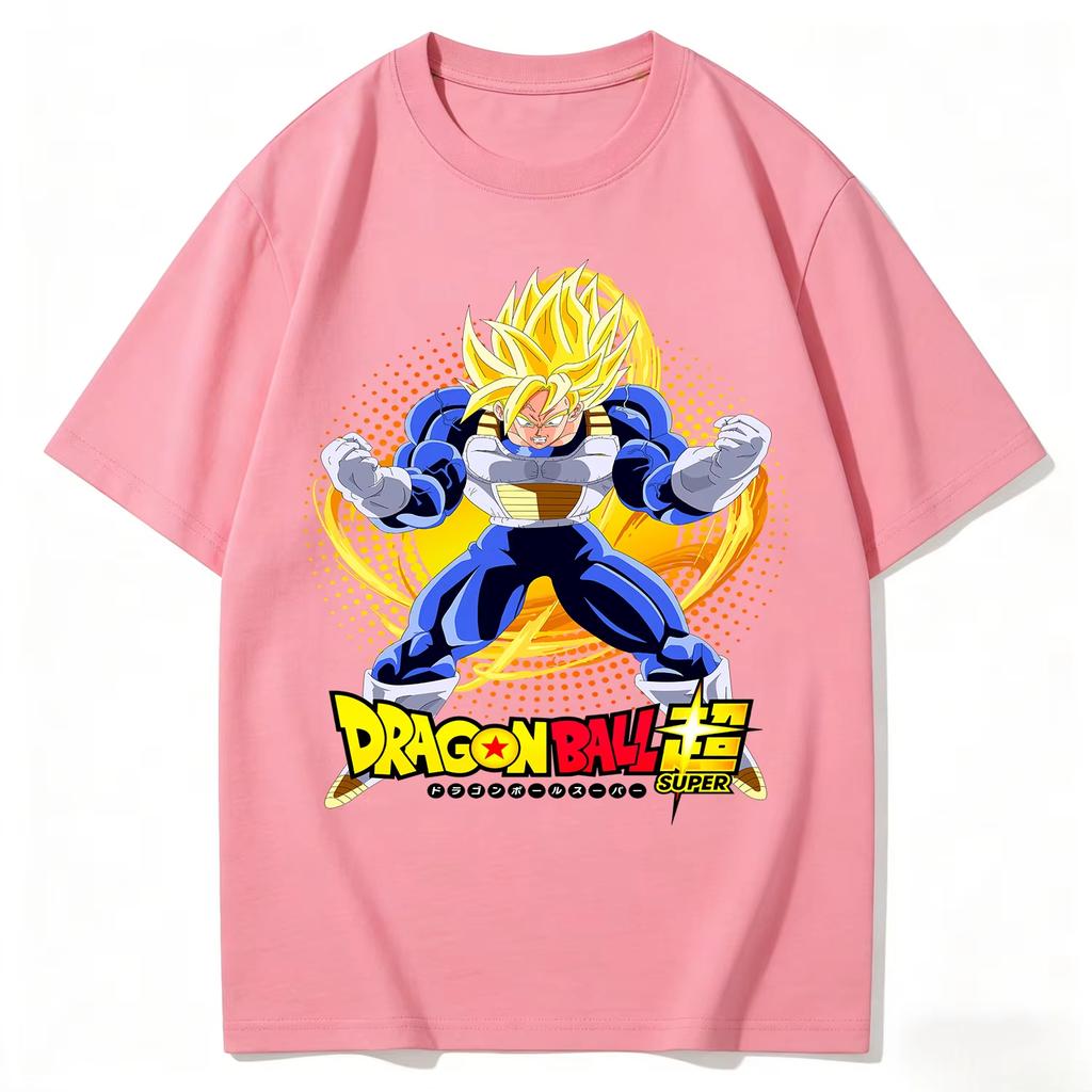 Dragon Ball Vintage Super Saiyan Goku Battle Armor Print Pure Cotton Men T-Shirt Unisex Casual Streetwear 2026 Summer Tee