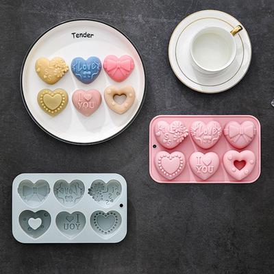 Handmade Valentine's Day Heart Chocolate Molds Silicone Heart Shaped Mold DIY Candy Making Molds