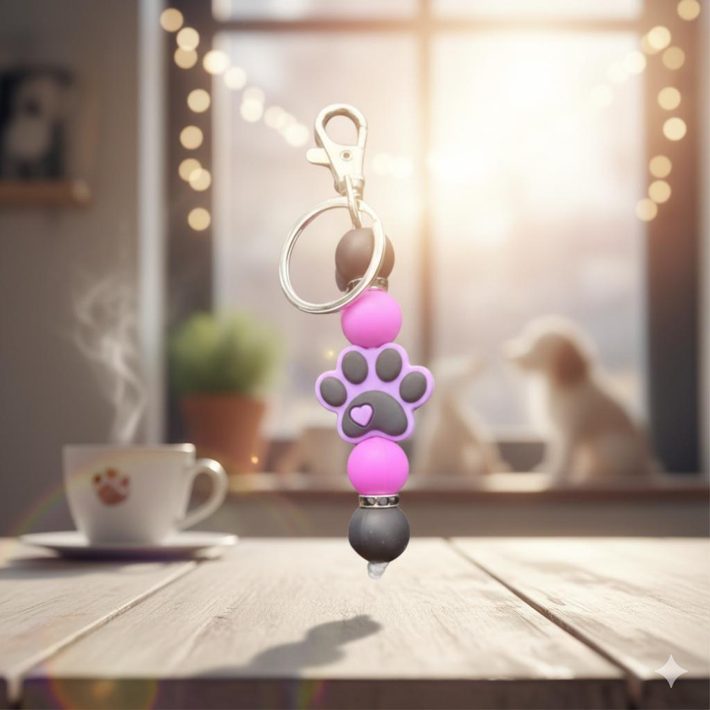 Лапка брелок с бусинами таба антистресс подвеска аксессуар 12 см