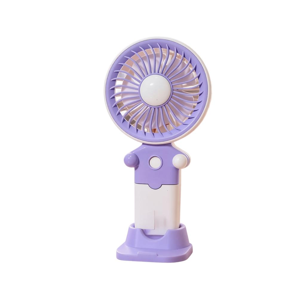 Portable Handheld Fan Rechargeable with USB Type-C Charging Three Speed Settings Adjustable for Dormitory and Travel Use Compact Design