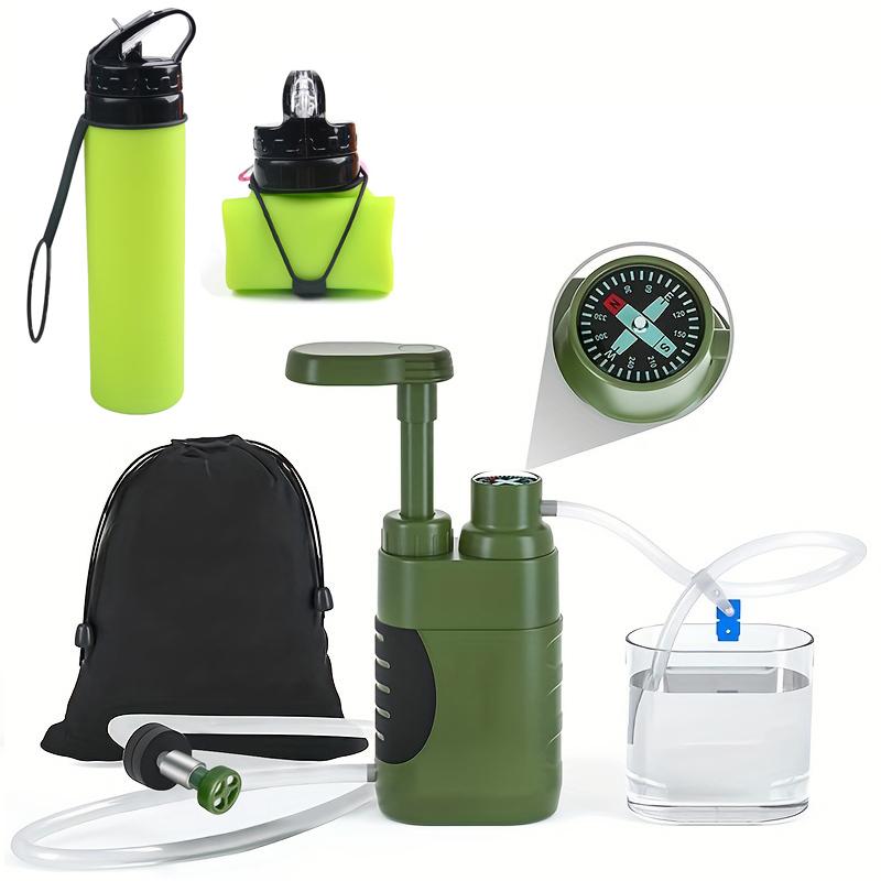 Outdoor Wasserfilter Tragbar Camping Wasserreinigung Entfernt 99,99% der Bakterien für Camping Wandern Notfall Angeln Survival