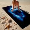Flaming Soccer Ball Beach Towel, Super Soft Microfiber, Gift for Her/Him, Birthday, for Pool, Beach, Travel, Home Decor Fan Gifts