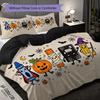 1PC Halloween theme pattern Bedding Quilt Set Quilt Cover Pillowcase Home Decoration Birthday Gift (1 * duvet cover + 2 * pillowcase, without core)
