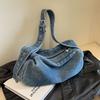 Simple Versatile Large-capacity Tote Bag Women's Bag New Denim Shoulder Slanting Cross Bag