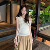 Fashion French Pure Desire Wind Streamer Off-shoulder Short Sleeve Summer Slim and Thin Temperament Foreign Versatile Top Trendy Ins