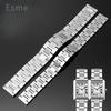 For Cartier Tank Solo Ronde Series Steel Watch Strap Watchchain W5200014 Men's and Women's Flat Interface Watch Band 16-23mm