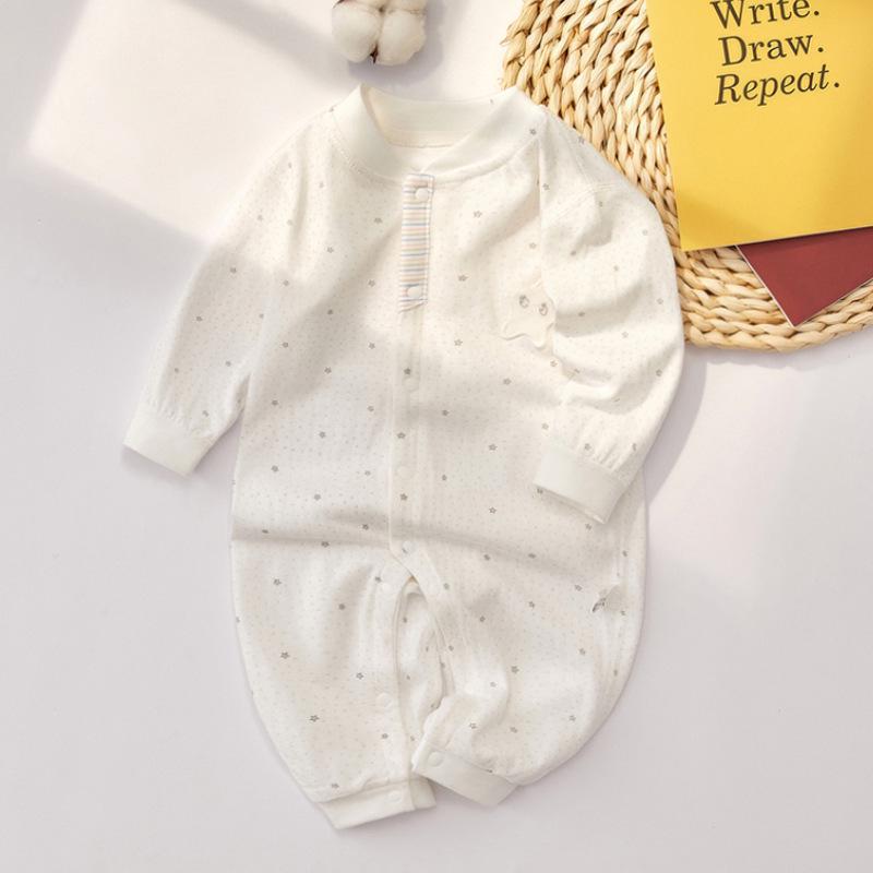 Spring & Autumn Long Sleeve Baby Bodysuit: Modal Jumpsuit Pajamas for Newborns & Infants – Tagless for Comfort