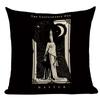 Black Tarot Throw Pillow Cover Mexico Skull Decorative Pillow Covers Horror Ghost Pillow Cases Home Decor Cover for Pillow Cojin