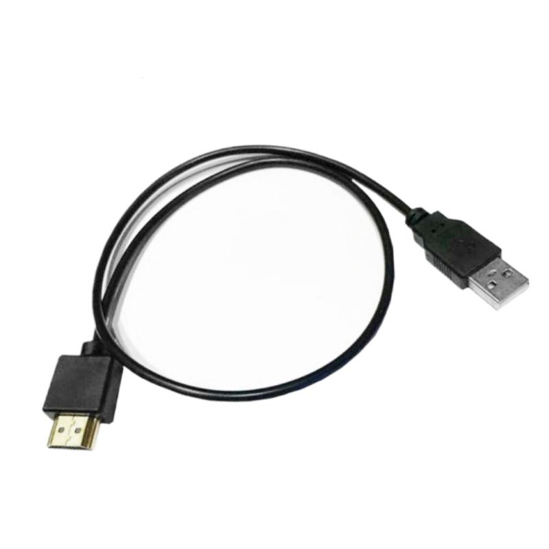 

0.5 Meter USB 2.0 Male to HDMIcompatible Male Power Supply Cable for Laptop and Display Devices 1
