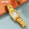 Skmei 2570 Elegant Fashion Women Quartz Watch Costume Stainless Steel Band Waterproof Rectangle in Stock Casual Watch Set