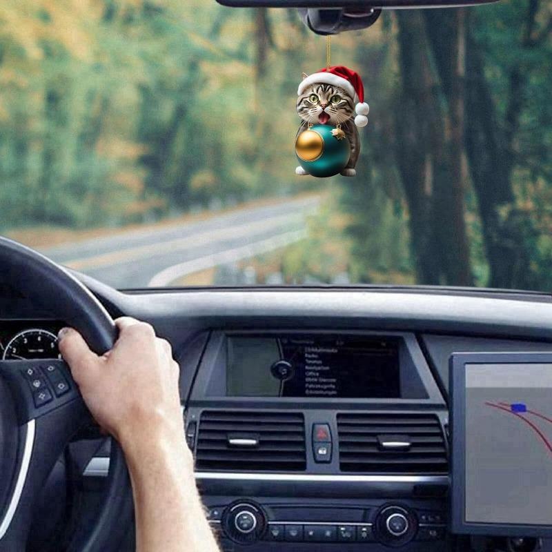 2024 Crăciun Creative Kitty Automobile Ornament agățat Rucsac Pandantiv Decoratiuni de Crăciun Decoratiuni Cadou Pom de Crăciun