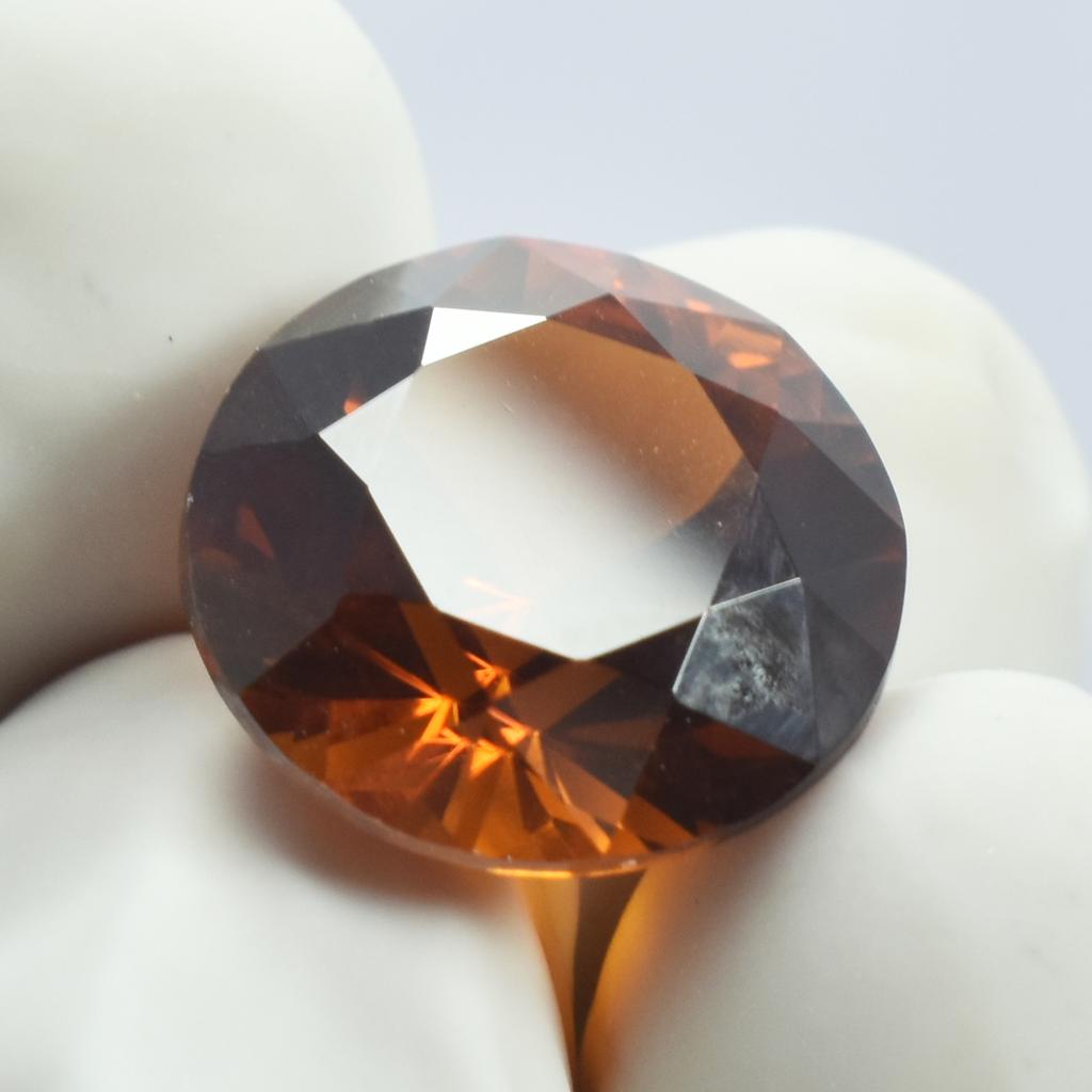 CERTIFIED Orange Sapphire Loose Gemstone 7.15 Ct Natural Round Shape