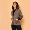 Women's Cotton Jacket - Black Long Layering Jacket for Autumn, Loose Oversized Fit, Handmade Indian Coat