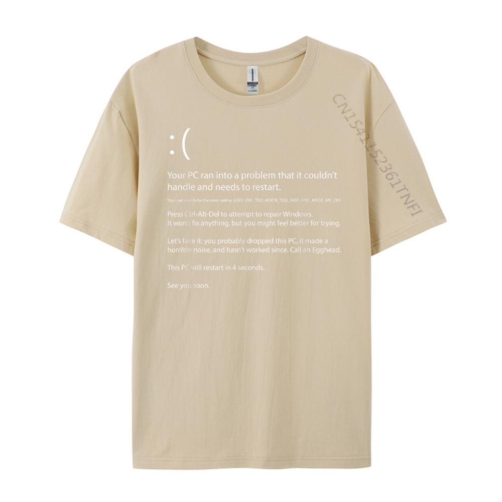 Blue Screen Of Death Windows Error Computer Geek Tee Shirt Clothes Meme Tshirt Plus Size Mardi Gras