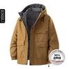 Mens Hooded Puffer Jacket Winter Warm Thick Down Coat Loose Fit Casual Outerwear Cold Weather