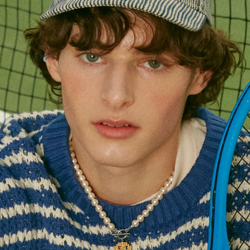 

VINTAGE HOLLYWOOD Pixel Smile Pearl Necklace_VH25NNNE102V YELLOW