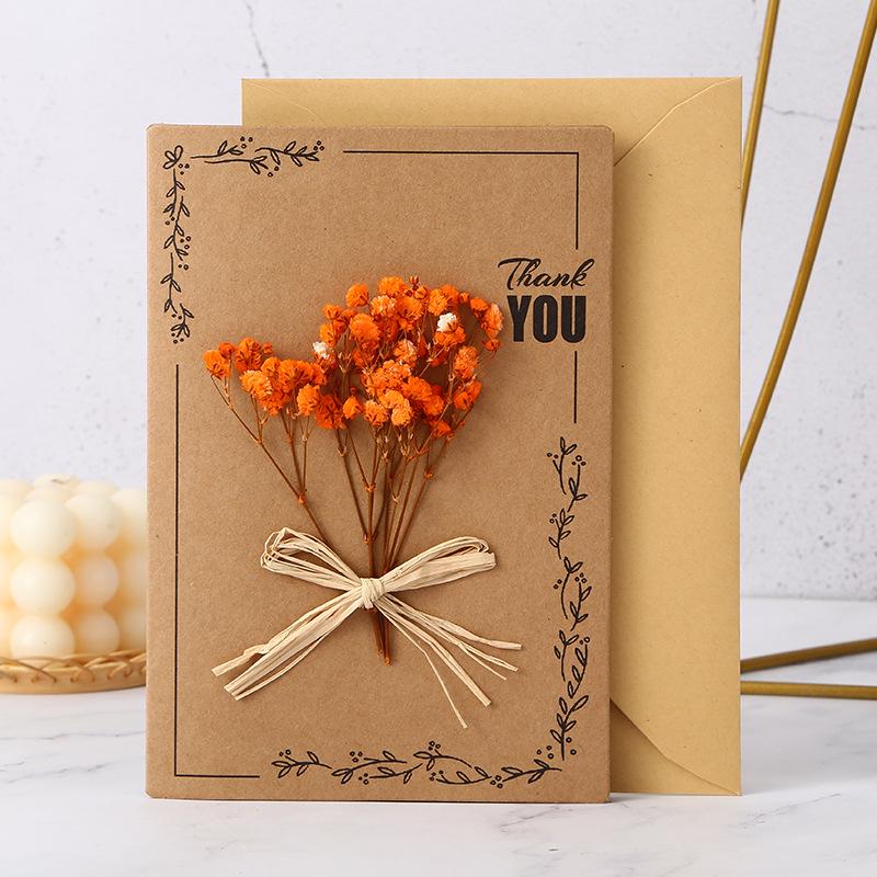 2025 Creative 3D Dried Flower Birthday & Thank You Card for Teachers