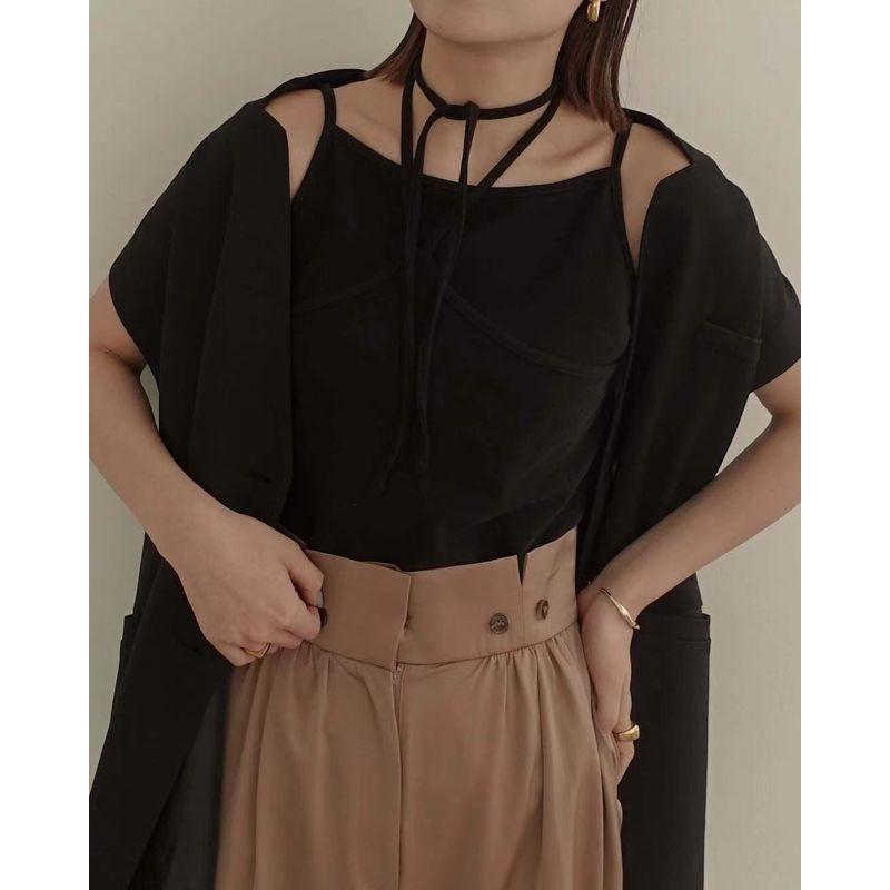 

Original Order 2024 Summer Light Color Niche Style Camisole Black (In Stock delivery within 2 days) All yards